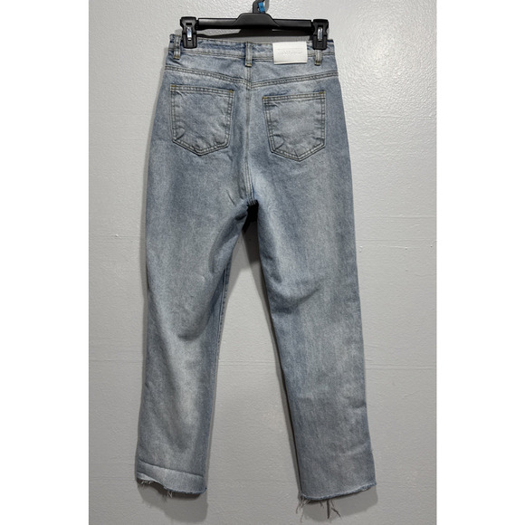 Missguided Womens Jeans Sz 2L High Rise Straight Leg Light Wash Blue Denim Pants - Picture 3 of 15